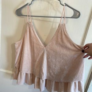 aerie Pink velvet tank top